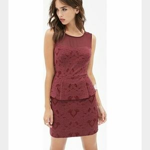 Nwt Forever 21 peplum dress