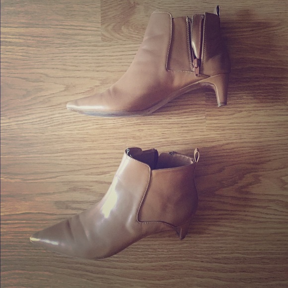 ZARA Tan Ankle Boots