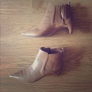ZARA Tan Ankle Boots