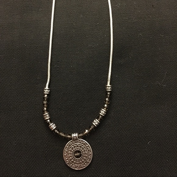 Brighton Silver with Brown Crystal Necklace