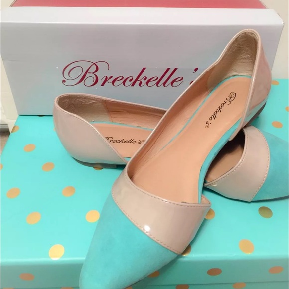 Breckelles Mint/Beige Flat Shoes Size 9