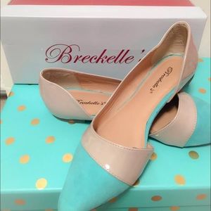 Breckelles Mint/Beige Flat Shoes Size 9