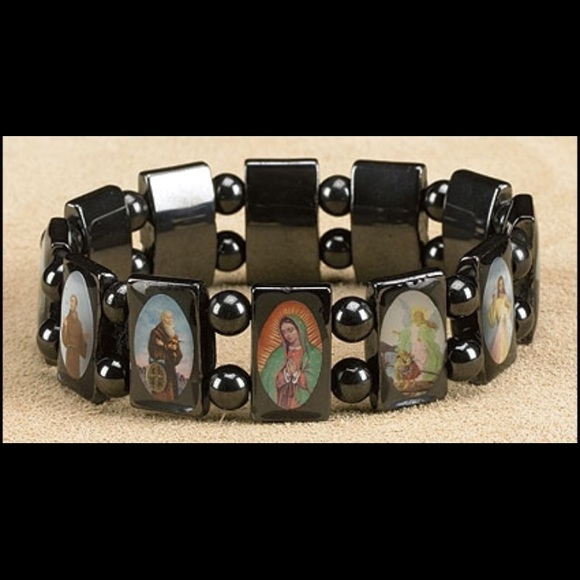 Hematite Devotional Saints Bracelet 💕