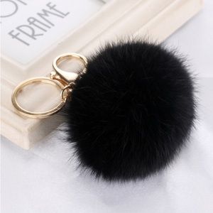 Brand new Faux fur Pom Pom Keychain