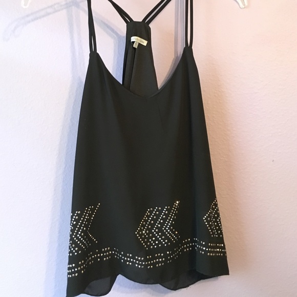 Cute racer back black shirt