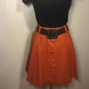 Burnt orange skirt (mod style) pockets