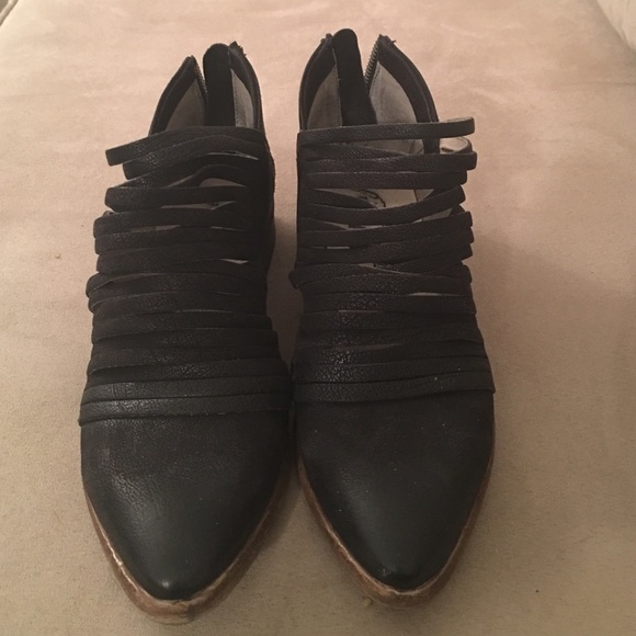Free people low distressed slit boots