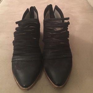 Free people low distressed slit boots