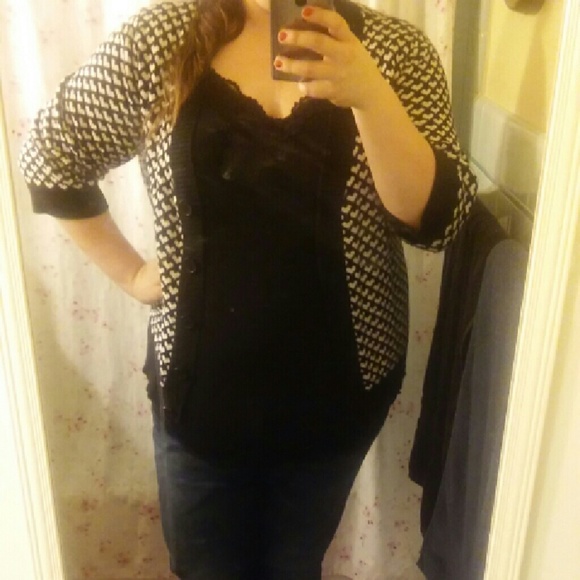 SOLD CJ Banks Heart Cardigan - Picture 4 of 4