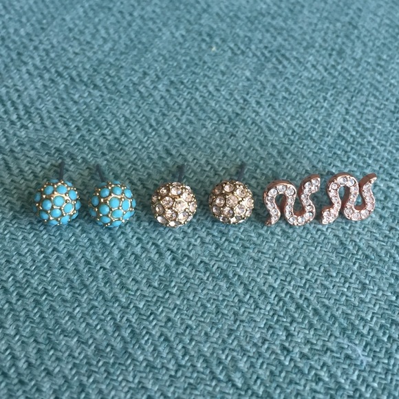 Set of 3 Stella & Dot Stud Earrings