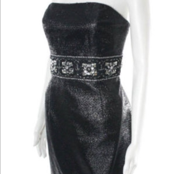 Marchesa Notte cocktail beaded waist mini dress