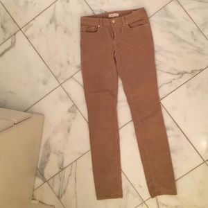 Tory Burch super skinny tan cords