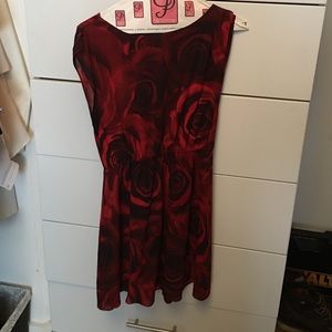 Alice and Olivia red roses dress