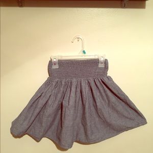 Denim skater skirt with elastic waste