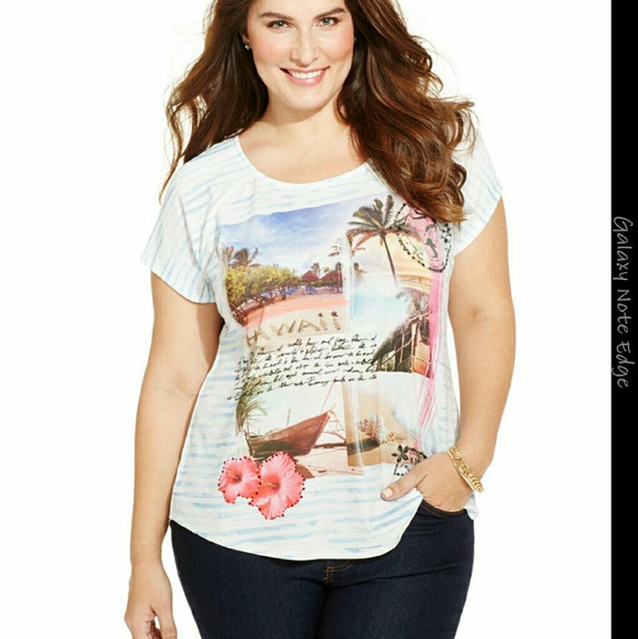 Style & Co. Tops - NWT Style&co. plus Size Hawaii Graphic Tee