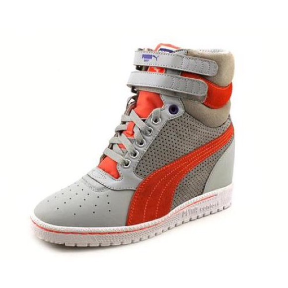 grey puma wedge sneakers grey puma wedge sneakers