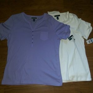 Brand New XL Karen Scott cotton knit tops