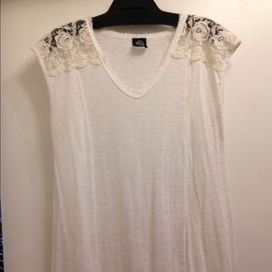 Bohemian cream lace short sleeve