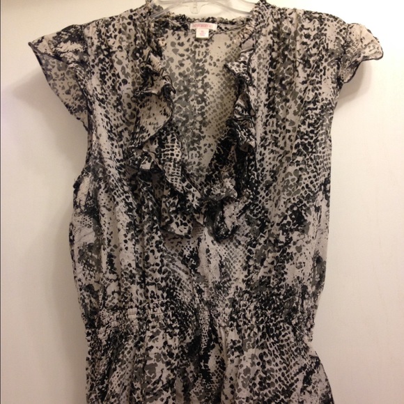 Snake skin peplum top