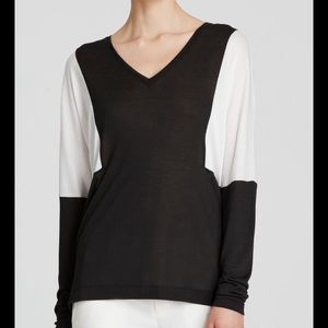 Vince Black Tee - Color Block Long Sleeve