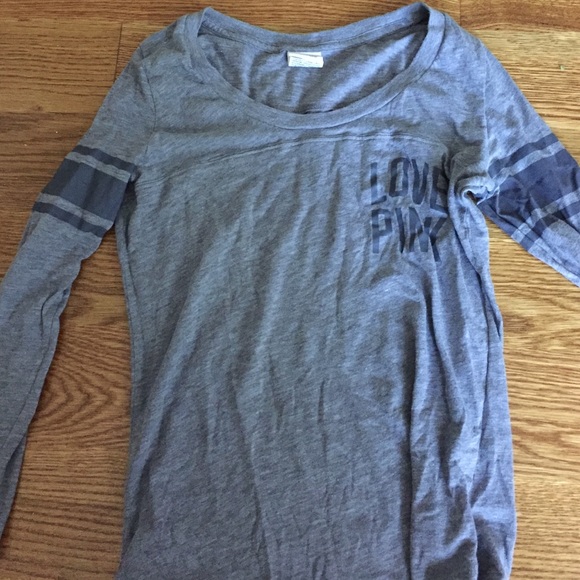 Jersey Long Sleeve Gray PINK Shirt