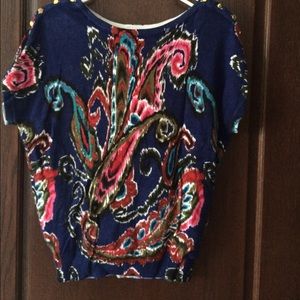 Blue paisley Joseph A sweater