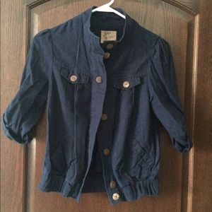 Navy short sleeve jacket
