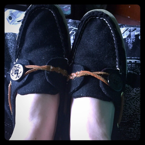 Black cloth sperrys