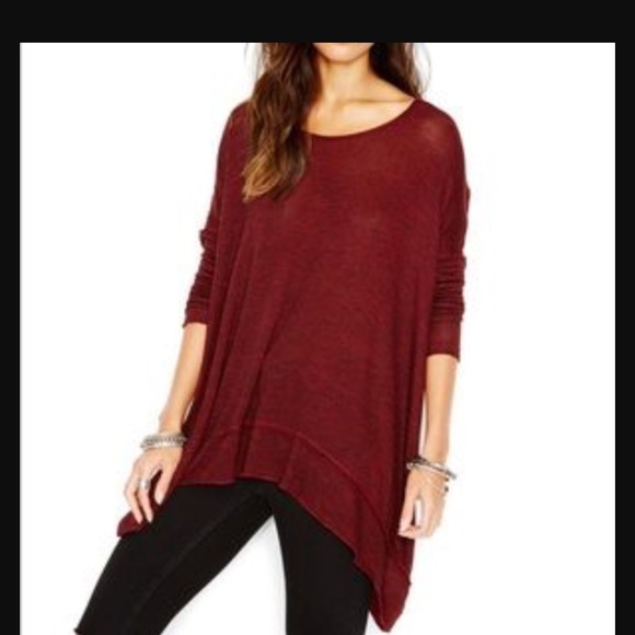 Free people Shadow' Oversize Hacci Open Back Top