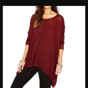 Free people Shadow' Oversize Hacci Open Back Top