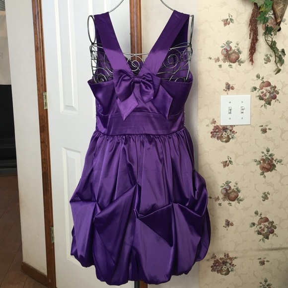 Purple Cocktail Dress - Picture 3 of 4