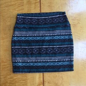 Forever 21 Tribal Body-Con Skirt