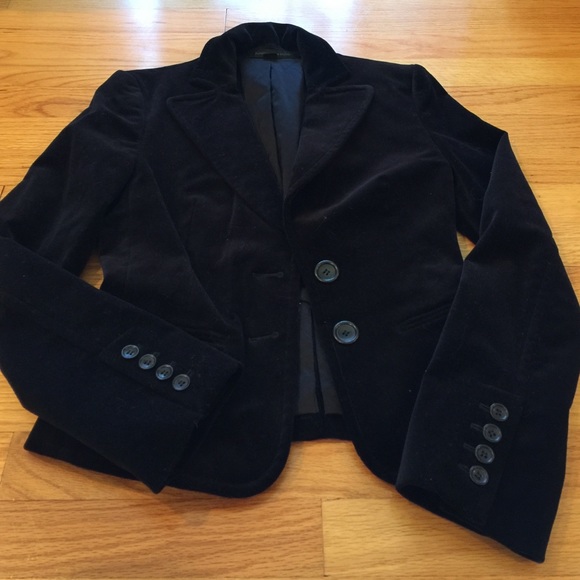 Black velvet blazer from Express
