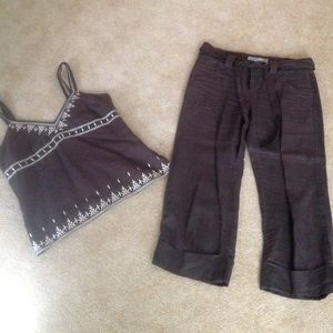 Price is for both items! Chocolate capris and top