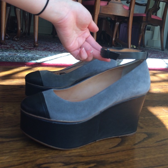 Leifsdottir Anthropologie Leather Suede Platforms