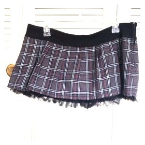 Hot topic plaid mini skirt xxl