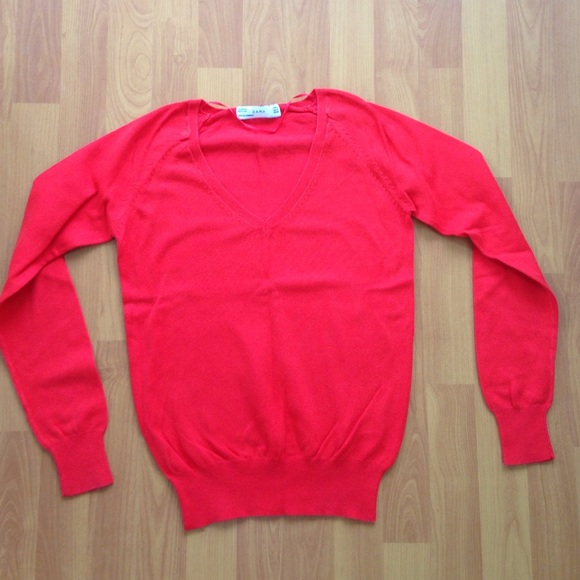 Zara basics red sweater