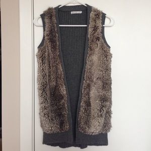 ONLY edge collection fur sweater vest