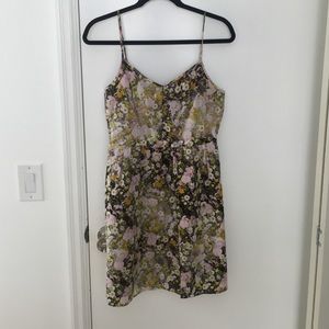 Floral silk mini dress from Madewell