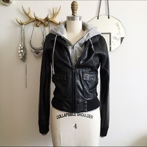 ❌SOLD❌ Obey Faux Leather Bomber Jacket