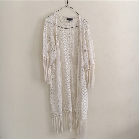 Boho Crotchet Fringed Cardigan