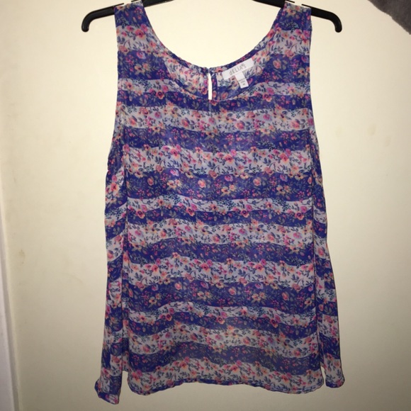 floral see through tank