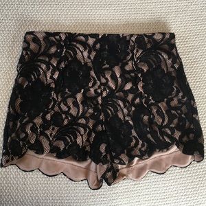 LUSH lace high waisted shorts size M
