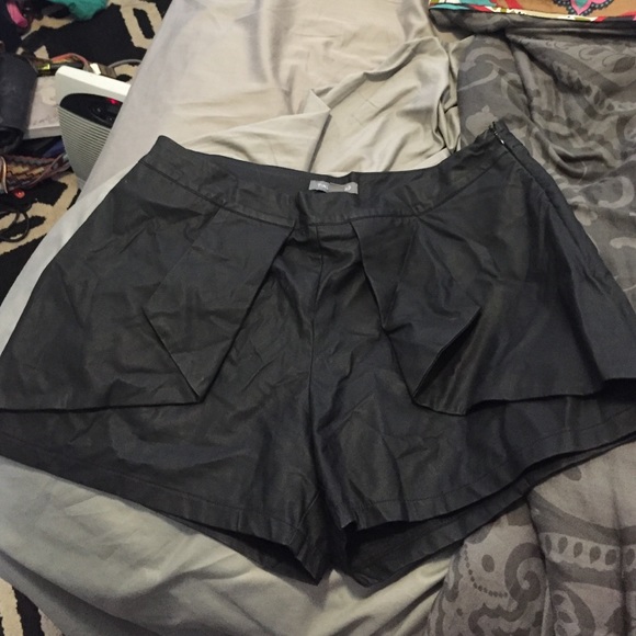 Piperlime faux leather shorts