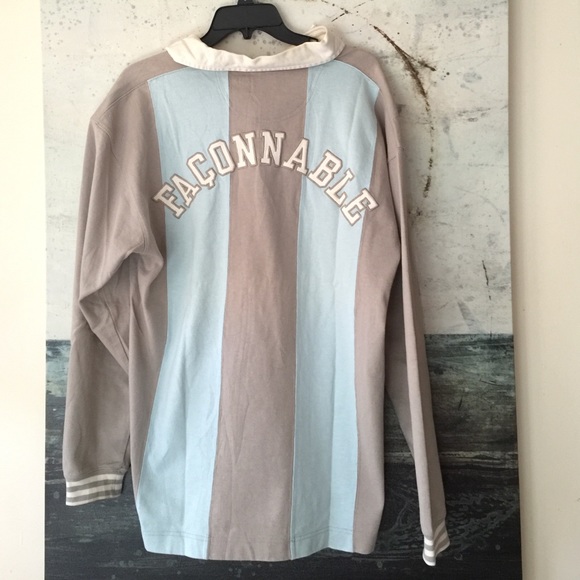 Faconnable Striped Rugby, Men's Medium