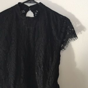 Handmade Backless High Collar Lace Dress