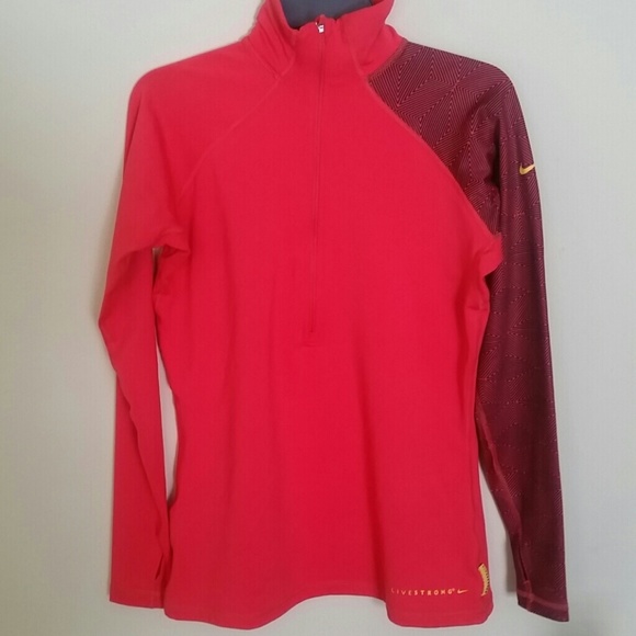 Black, red and yellow shirt.