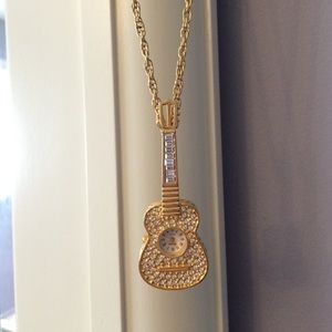 A Fancy Guitar & Watch necklace