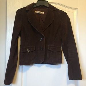 Brown Corduroy Crop Jacket