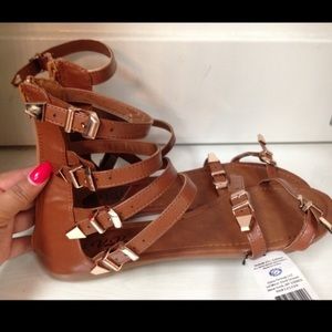 short gladiator sandals